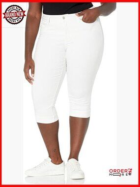 Petite Marilyn Straight Crop Cuff Jeans with Lift Tuck Technology